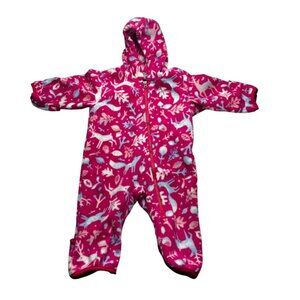 Columbia Baby Girl Snowtop II Pink Fleece Bunting Size 3-6 Months